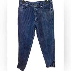 Vintage 90’s Sasson Striped Tapered Jeans size 28